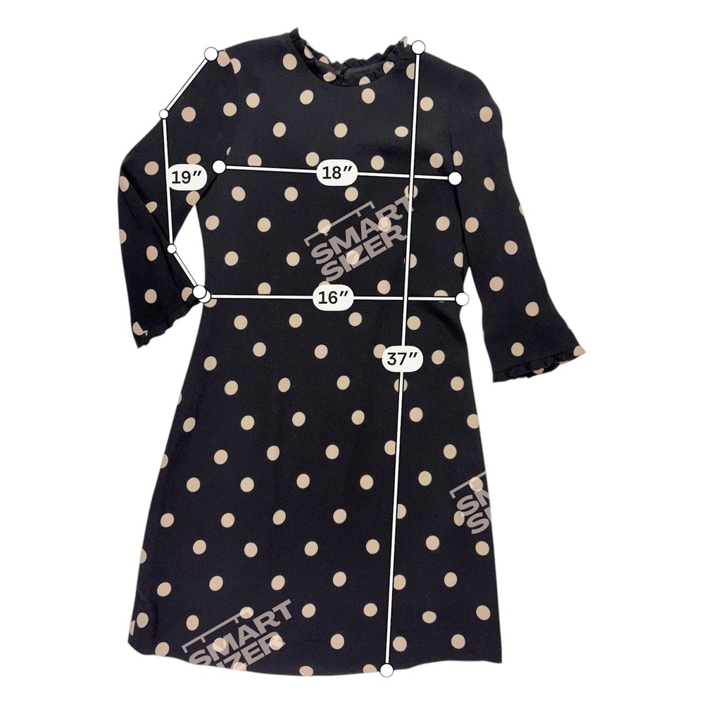 Kate Spade Polka Dot Shift Dress S Ruffle Coquette Work Going Out Party Retro - Picture 4 of 9